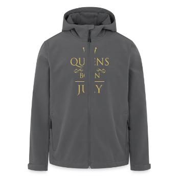 Queens Are Born In July - Men’s Recycled Softshell Jacket by Stanley/Stella - anthracite - Front - AI Model Male 185 light (185cm)