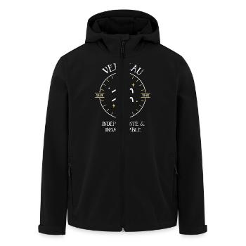 Du signe du Verseau - Indépendante - insaisissable - Veste softshell homme en polyester recyclé Stanley/Stella - noir - Devant - AI Model Male 185 light (185cm)