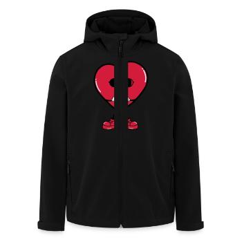 herz comic - Recycelte Männer Softshell-Jacke von Stanley/Stella - Schwarz - Vorne - AI Model Male 185 light (185cm)