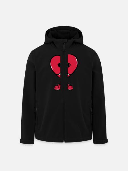 Heart Comic - Men’s Recycled Softshell Jacket by Stanley/Stella - black