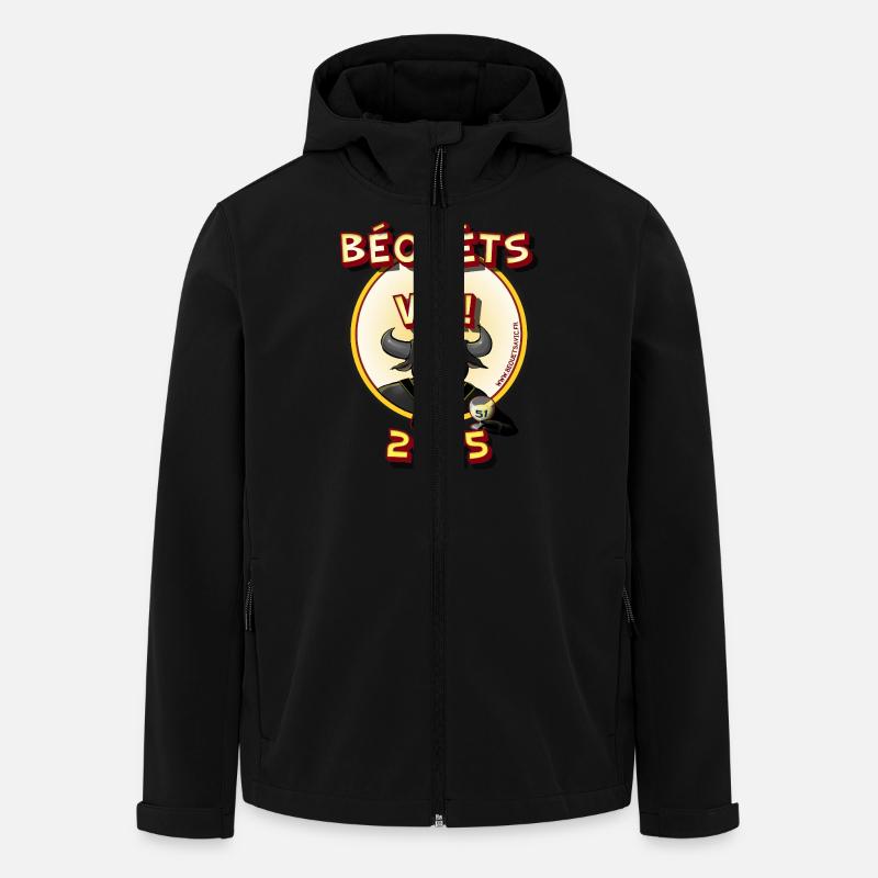 beouets front 2025 - Veste softshell homme en polyester recyclé Stanley/Stella - noir