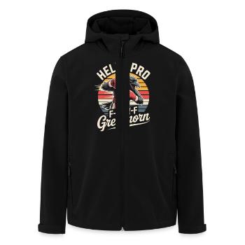 Boxer Krähe - Recycelte Männer Softshell-Jacke von Stanley/Stella - Schwarz - Vorne - AI Model Male 185 light (185cm)