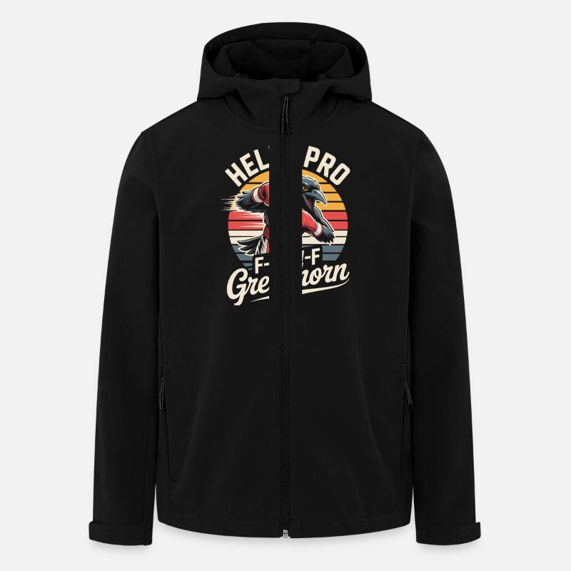 Boxer Krähe - Recycelte Männer Softshell-Jacke von Stanley/Stella - Schwarz