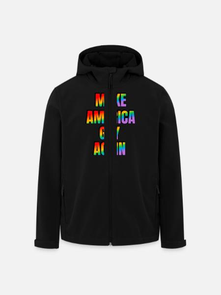 Make America GAY Again - Recycelte Männer Softshell-Jacke von Stanley/Stella - Schwarz