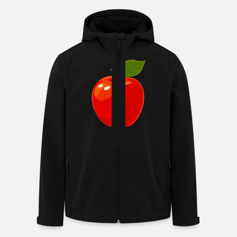 red apple - Men’s Recycled Softshell Jacket by Stanley/Stella - black