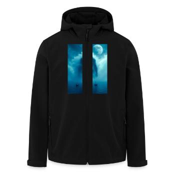 Umibōzu, japanischer Meeresgeist der pazifischen Folklore - Recycelte Männer Softshell-Jacke von Stanley/Stella - Schwarz - Vorne - AI Model Male 185 light (185cm)