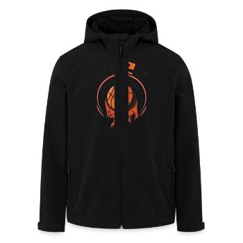 2K22 Basketball - Flammender Reifen Design - Recycelte Männer Softshell-Jacke von Stanley/Stella - Schwarz - Vorne - AI Model Male 185 light (185cm)