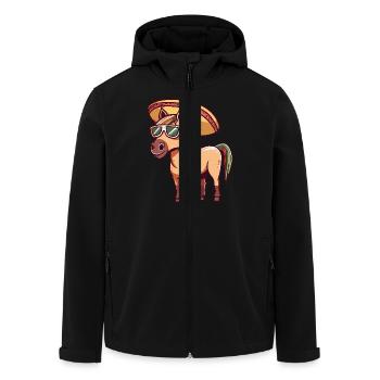 Pferd Lustig Sombrero - Recycelte Männer Softshell-Jacke von Stanley/Stella - Schwarz - Vorne - AI Model Male 185 light (185cm)