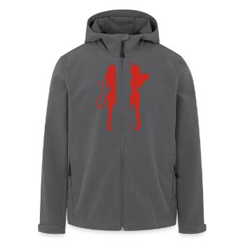 Sexy, devil, porno, lacquer, leather, whip, satan, - Men’s Recycled Softshell Jacket by Stanley/Stella - black - Front - AI Model Male 185 light (185cm)