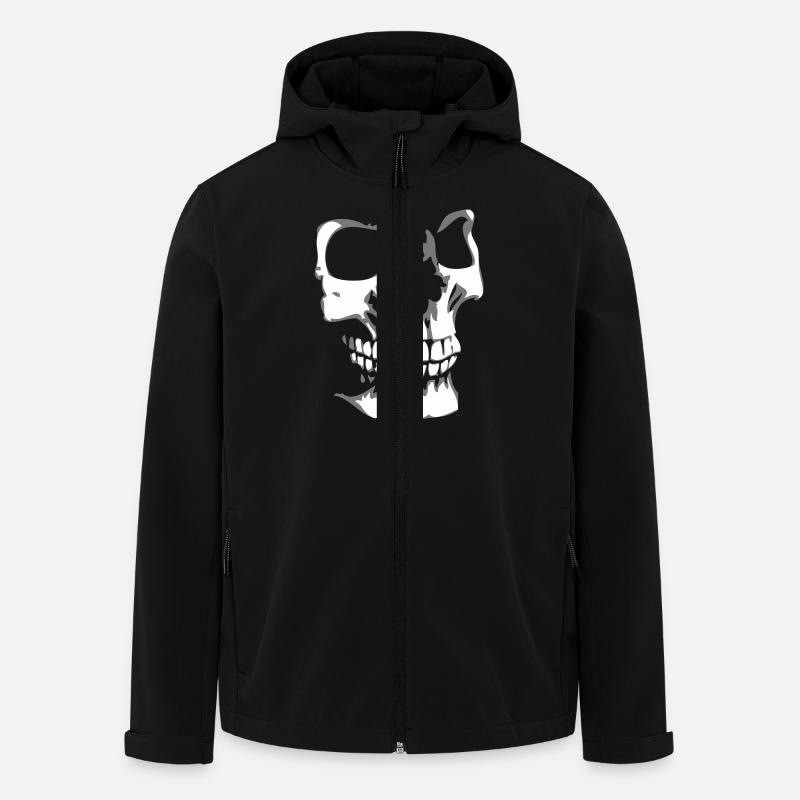Skullface 3D right - Recycelte Männer Softshell-Jacke von Stanley/Stella - Schwarz