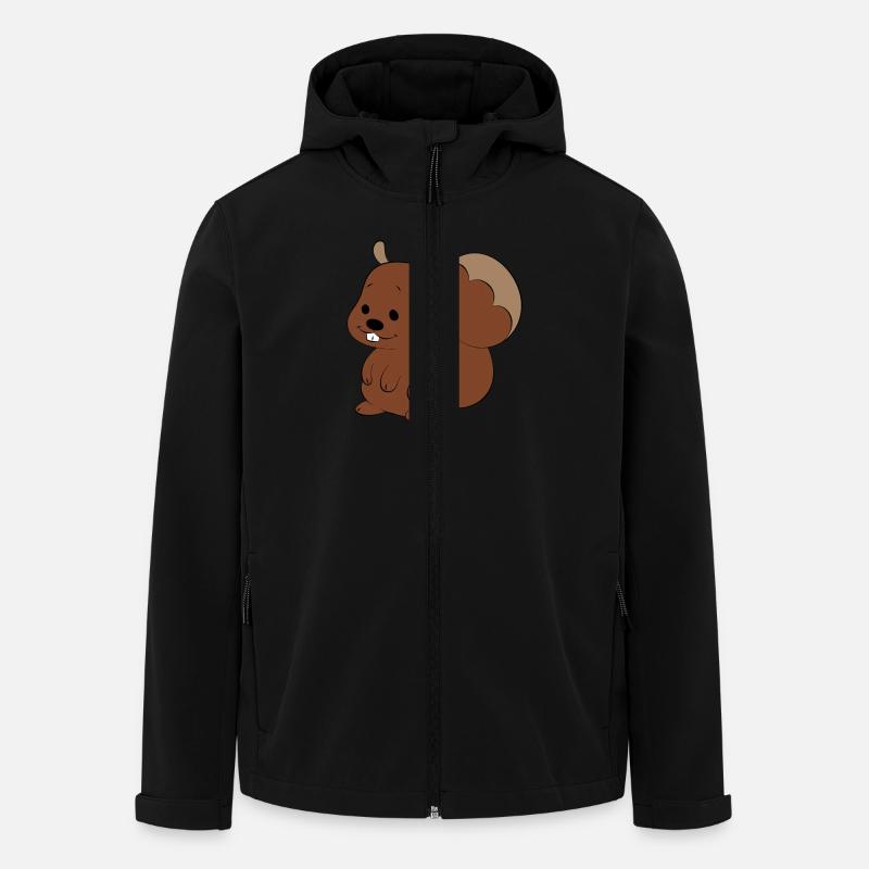 Hörnchen - Recycelte Männer Softshell-Jacke von Stanley/Stella - Schwarz