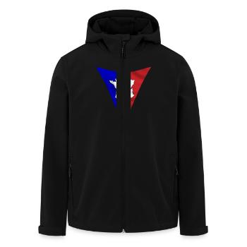 France - Veste softshell homme en polyester recyclé Stanley/Stella - noir - Devant - AI Model Male 185 light (185cm)