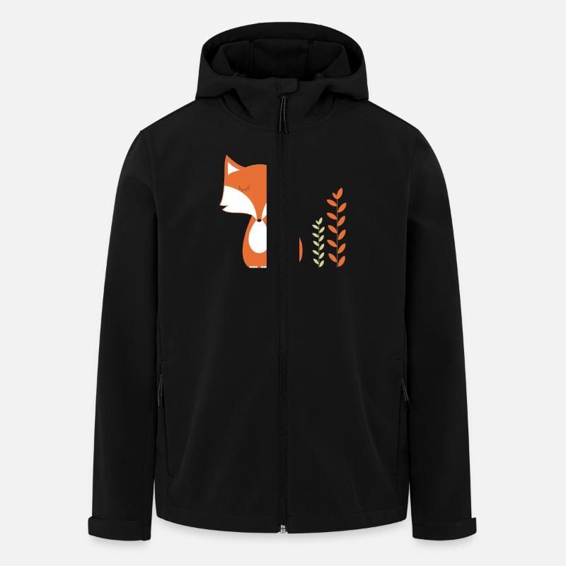 Fuchs - Recycelte Männer Softshell-Jacke von Stanley/Stella - Schwarz