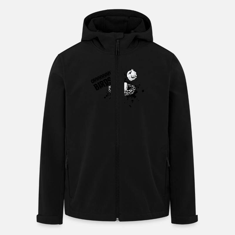 Nid d'oiseaux avec oiseau - Veste softshell homme en polyester recyclé Stanley/Stella - noir
