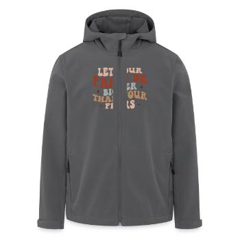 Faith Over Fear - Men’s Recycled Softshell Jacket by Stanley/Stella - black - Front - AI Model Male 185 light (185cm)