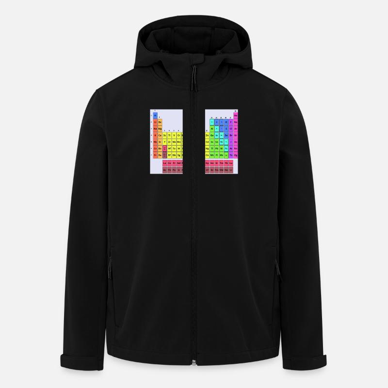 Tableau périodique - Veste softshell homme en polyester recyclé Stanley/Stella - noir