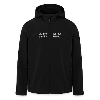 Qu'est-ceque ça peut te foutre... - Veste softshell homme en polyester recyclé Stanley/Stella - noir - Devant - AI Model Male 185 light (185cm)