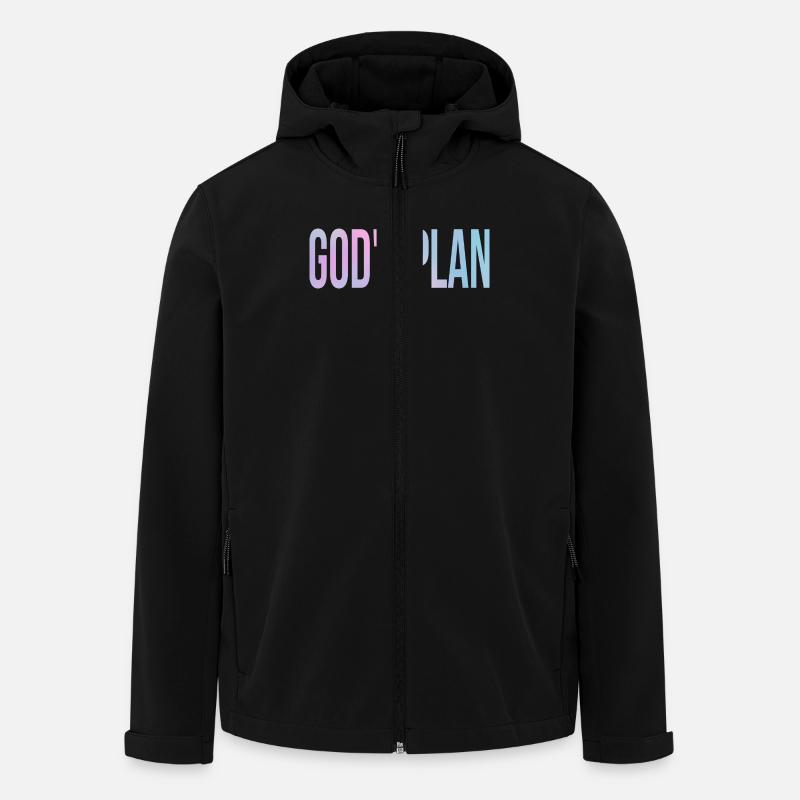 God's Plan - Men’s Recycled Softshell Jacket by Stanley/Stella - black