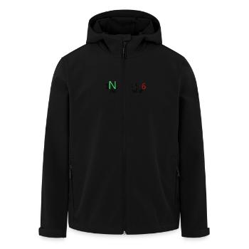 ONEdownFIVEup - Men’s Recycled Softshell Jacket by Stanley/Stella - black - Front - AI Model Male 185 light (185cm)