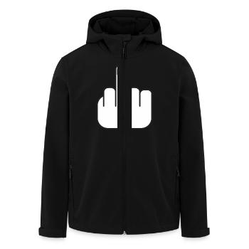 French manucure doigt d'honneur bleu blanc rouge - Veste softshell homme en polyester recyclé Stanley/Stella - noir - Devant - AI Model Male 185 light (185cm)