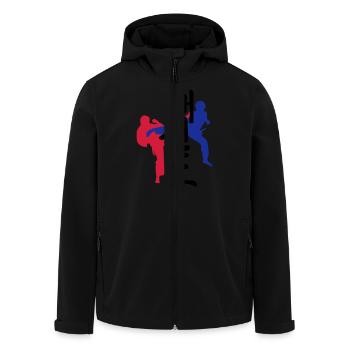Taekwondo icône - Veste softshell homme en polyester recyclé Stanley/Stella - noir - Devant - AI Model Male 185 light (185cm)