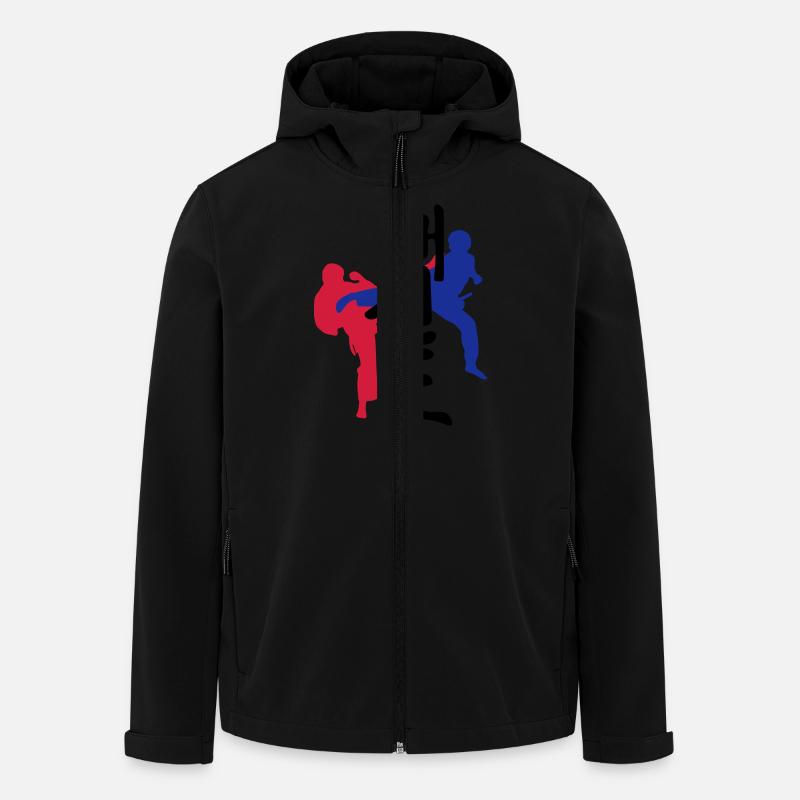 Taekwondo icône - Veste softshell homme en polyester recyclé Stanley/Stella - noir