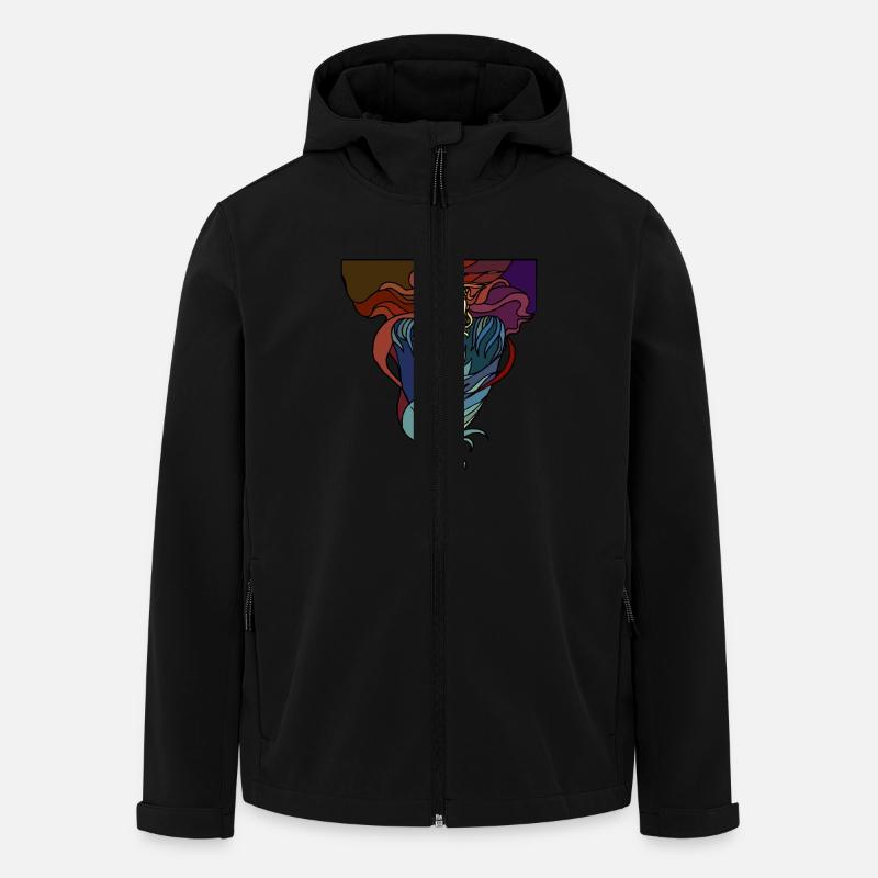 L´Art Nouveau - Recycelte Männer Softshell-Jacke von Stanley/Stella - Schwarz