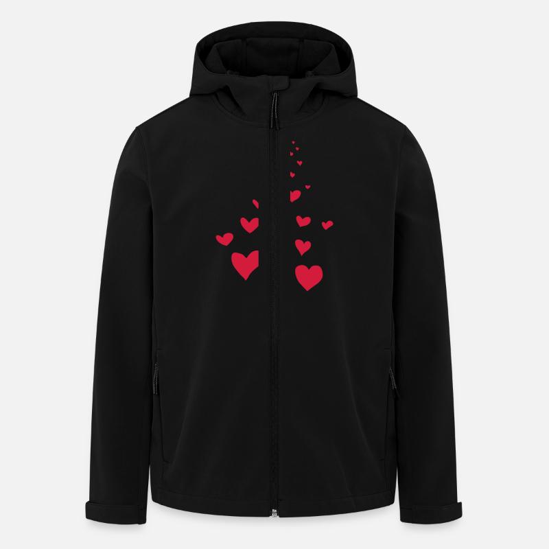 hearts - Men’s Recycled Softshell Jacket by Stanley/Stella - black
