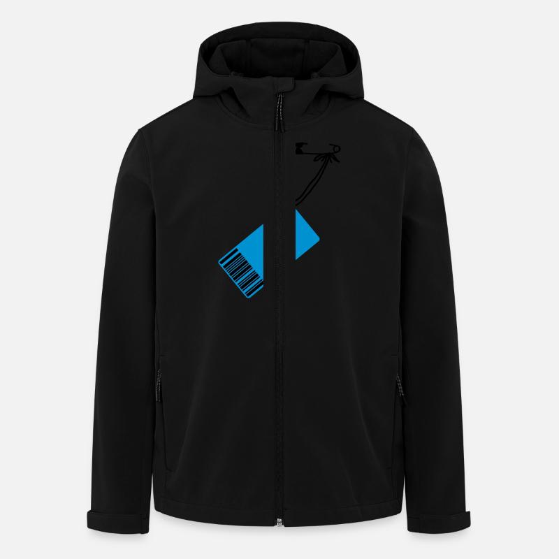 Preis-Schild - Recycelte Männer Softshell-Jacke von Stanley/Stella - Schwarz