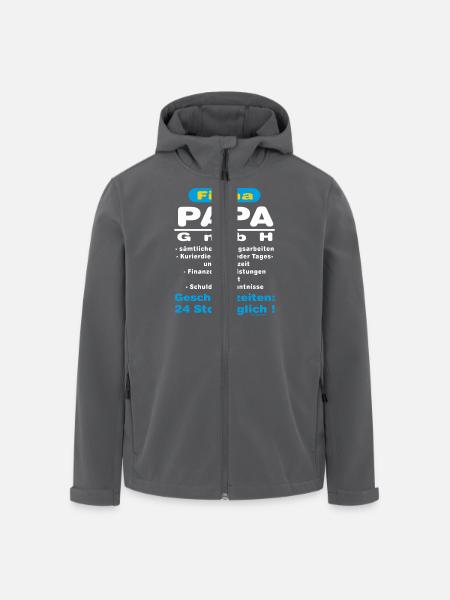 Firma Papa Gmbh RAHMENLOS® - Recycelte Männer Softshell-Jacke von Stanley/Stella - Schwarz