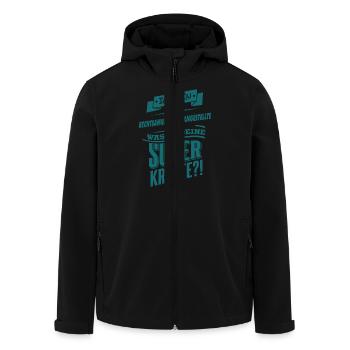 Superpower Rechtsanwaltsfachangestellte - Beruf - Recycelte Männer Softshell-Jacke von Stanley/Stella - Schwarz - Vorne - AI Model Male 185 light (185cm)