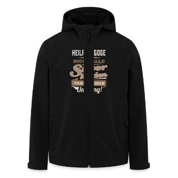Superhelden in Sepia - Heilpädagoge - RAHMENLOS - Recycelte Männer Softshell-Jacke von Stanley/Stella - Schwarz - Vorne - AI Model Male 185 light (185cm)