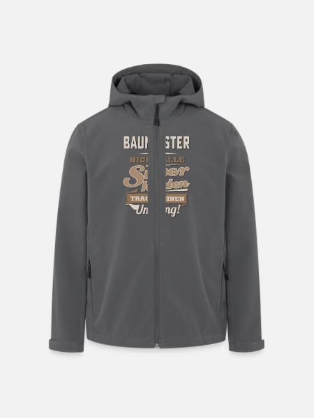 Superhelden in Sepia - Baumeister - RAHMENLOS - Recycelte Männer Softshell-Jacke von Stanley/Stella - Schwarz