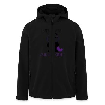 je m'en fous je suis une licorne,panda - Veste softshell homme en polyester recyclé Stanley/Stella - noir - Devant - AI Model Male 185 light (185cm)