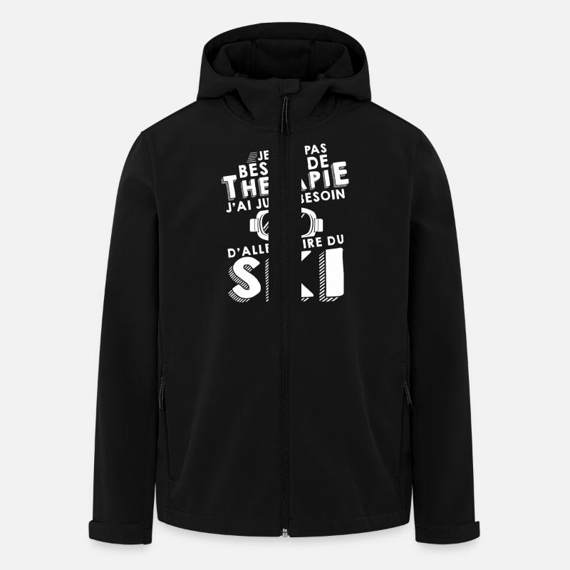 Thérapie - Ski - Veste softshell homme en polyester recyclé Stanley/Stella - noir