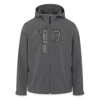 Espresso coffee maker 2 - Men’s Recycled Softshell Jacket by Stanley/Stella - black - Front - AI Model Male 185 light (185cm)