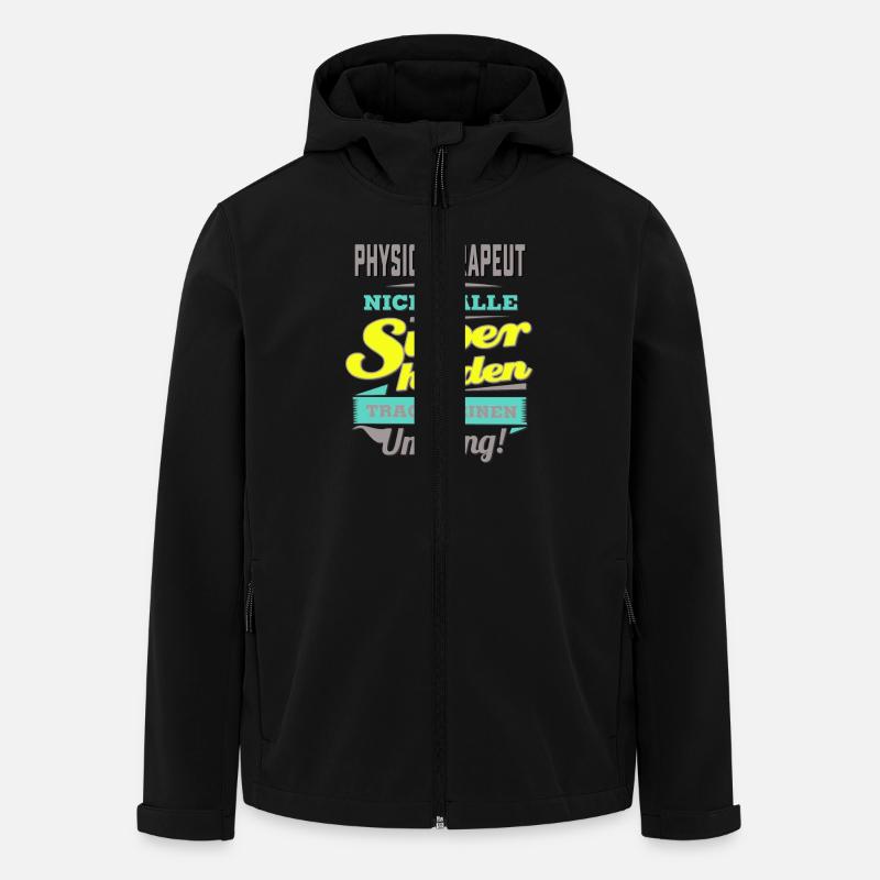 NEON Design für Superhelden - Physiotherapeut - - Recycelte Männer Softshell-Jacke von Stanley/Stella - Schwarz