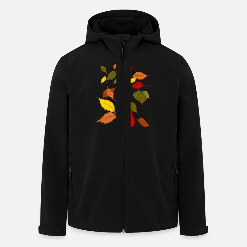 Herbstblätter - Recycelte Männer Softshell-Jacke von Stanley/Stella - Schwarz