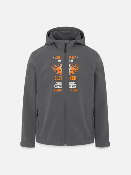 ELEKTRIKER - Recycelte Männer Softshell-Jacke von Stanley/Stella - Schwarz