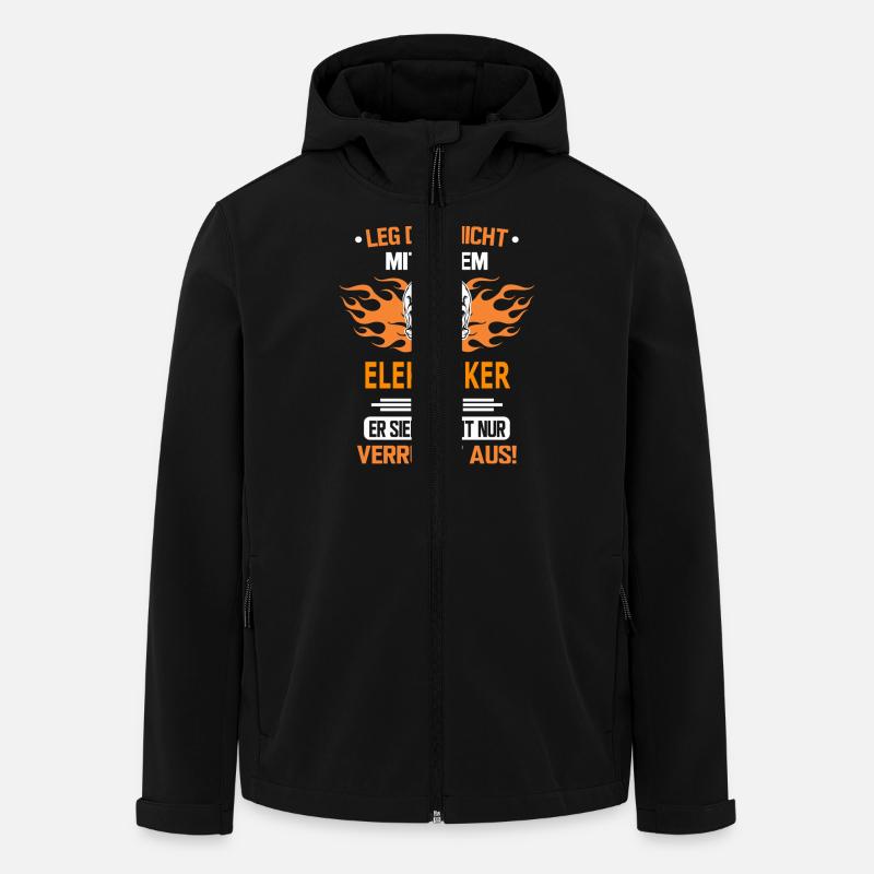 ELEKTRIKER - Recycelte Männer Softshell-Jacke von Stanley/Stella - Schwarz