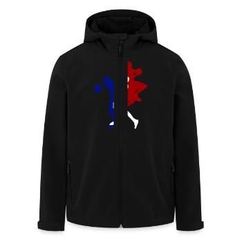 basketball - Veste softshell homme en polyester recyclé Stanley/Stella - noir - Devant - AI Model Male 185 light (185cm)