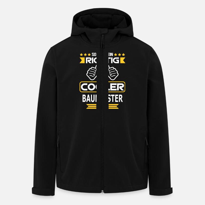 BAUMEISTER - Recycelte Männer Softshell-Jacke von Stanley/Stella - Schwarz