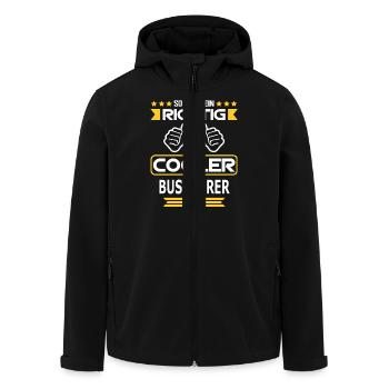 BUSFAHRER - Recycelte Männer Softshell-Jacke von Stanley/Stella - Schwarz - Vorne - AI Model Male 185 light (185cm)