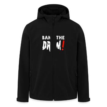 bang the drum (weiß) - Recycelte Männer Softshell-Jacke von Stanley/Stella - Schwarz - Vorne - AI Model Male 185 light (185cm)