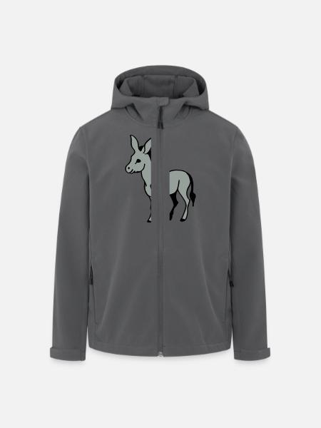 Grautier - Recycelte Männer Softshell-Jacke von Stanley/Stella - Schwarz