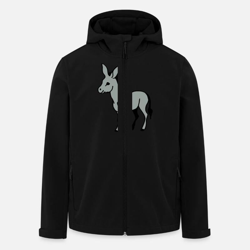 Grautier - Recycelte Männer Softshell-Jacke von Stanley/Stella - Schwarz