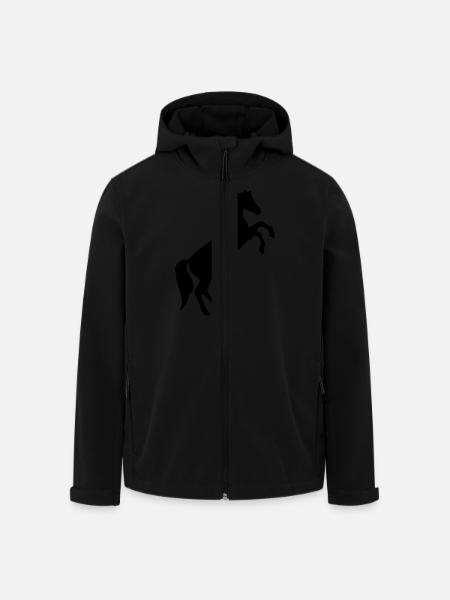 Cheval sauvage - Veste softshell homme en polyester recyclé Stanley/Stella - noir