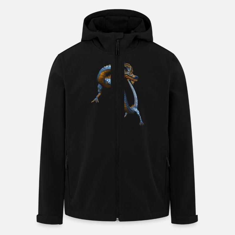 Chinese dragon - Recycelte Männer Softshell-Jacke von Stanley/Stella - Schwarz