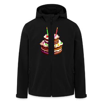 gros gâteau anniversaire - Veste softshell homme en polyester recyclé Stanley/Stella - noir - Devant - AI Model Male 185 light (185cm)