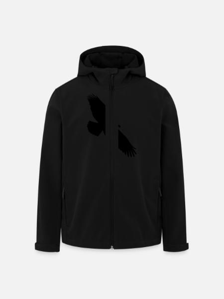 adler - Recycelte Männer Softshell-Jacke von Stanley/Stella - Schwarz